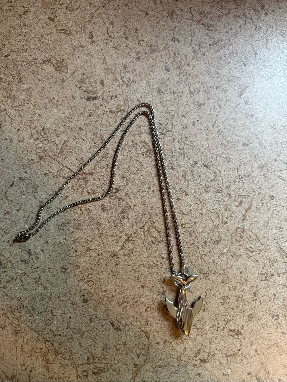 Silver Whale Pendant Necklace - Animal Motif